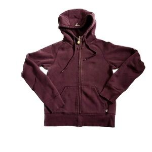 Aritzia TNA Cozy Fleece Full Zip Crew Hoodie Mock Neck Purple Size XS